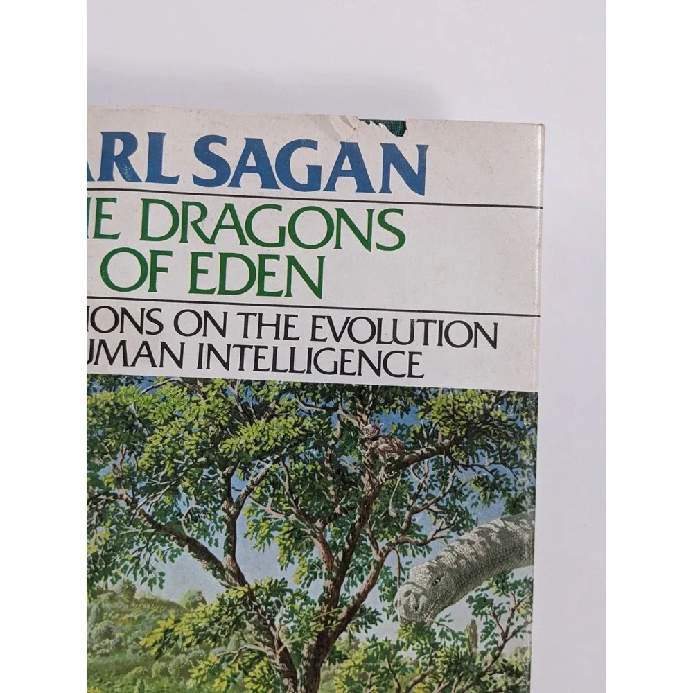 The Dragons of Eden Carl Sagan 1977 First Edition 4th Printing Hardcover w/ DJ G
